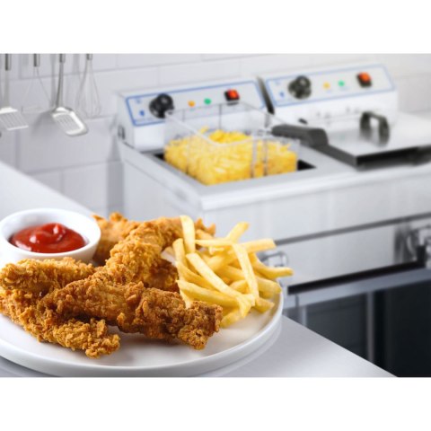 FRYTOWNICA PODWÓJNA DWUKOMOROWA Z KRANAMI 400V - 2X10L FRYTOWNICA PODWÓJNA DWUKOMOROWA Z KRANAMI 400V - 2X10L