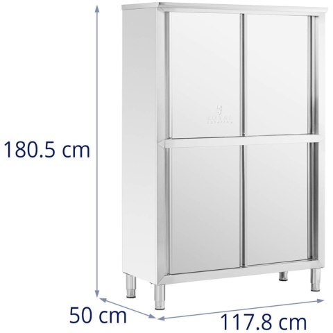 SZAFA GASTRONOMICZNA MAGAZYNOWA ZE STALI NIERDZEWNEJ DRZWI SUWANE 180X118X50CM SZAFA GASTRONOMICZNA MAGAZYNOWA ZE STALI NIERDZEWNEJ DRZWI SUWANE 180X118X50CM