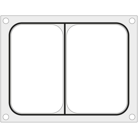 MATRYCA FORMA DO ZGRZEWARKI DUNI DF10 NA TACKĘ DWUDZIELNĄ 227X178 MM - HENDI 805800