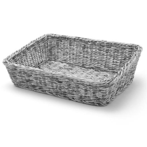KOSZ EKSPOZYCYJNY NA PIECZYWO CHLEB SKOŚNY PROSTOKĄTNY SZARY 400X300X120 MM - HENDI 426661 KOSZ EKSPOZYCYJNY NA PIECZYWO CHLEB SKOŚNY PROSTOKĄTNY SZARY 400X300X120 MM - HENDI 426661