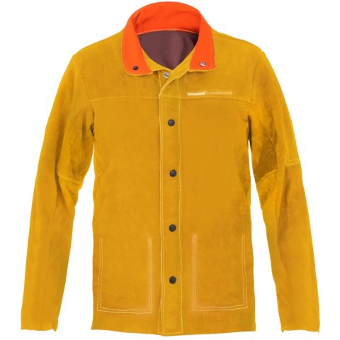KURTKA BLUZA SPAWALNICZA OCHRONNA ZE SKÓRY BYDLĘCEJ ROZMIAR XL KURTKA BLUZA SPAWALNICZA OCHRONNA ZE SKÓRY BYDLĘCEJ ROZMIAR XL
