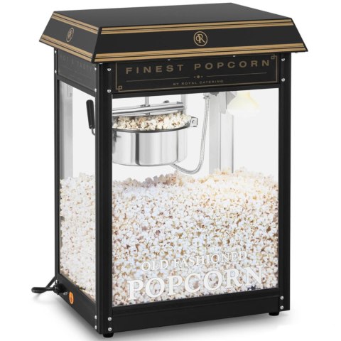 MASZYNA AUTOMAT URZĄDZENIE DO PRAŻENIA POPCORNU RETRO TEFLON 1600 W 5-6 KG/H - CZARNO-ZŁOTA MASZYNA AUTOMAT URZĄDZENIE DO PRAŻENIA POPCORNU RETRO TEFLON 1600 W 5-6 KG/H - CZARNO-ZŁOTA