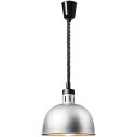 LAMPA GRZEWCZA DO POTRAW NA PODCZERWIEŃ IR WISZĄCA SREBRNA ŚR. 28.5 CM 250 W