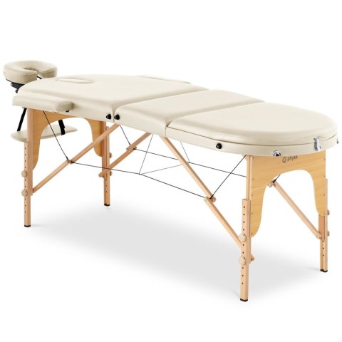 STÓŁ ŁÓŻKO DO MASAŻU PRZENOŚNE SKŁADANE Z DREWNIANYM STELAŻEM COLMAR BEIGE DO 227 KG BEŻOWE STÓŁ ŁÓŻKO DO MASAŻU PRZENOŚNE SKŁADANE Z DREWNIANYM STELAŻEM COLMAR BEIGE DO 227 KG BEŻOWE