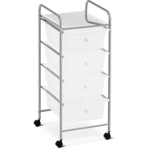 WÓZEK ORGANIZER KOSMETYCZNY ŁAZIENKOWY Z 4 SZUFLADAMI DO 28 KG 37 X 32.5 X 76 CM WÓZEK ORGANIZER KOSMETYCZNY ŁAZIENKOWY Z 4 SZUFLADAMI DO 28 KG 37 X 32.5 X 76 CM