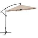 PARASOL OGRODOWY NA WYSIĘGNIKU OKRĄGŁY UCHYLNY ŚR. 300 CM KREMOWY