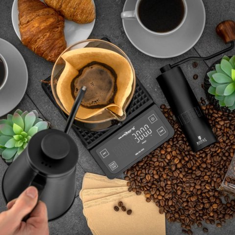 WAGA DO KAWY DLA BARISTÓW LCD 15 X 15 CM 3000G / 0,1G WAGA DO KAWY DLA BARISTÓW LCD 15 X 15 CM 3000G / 0,1G