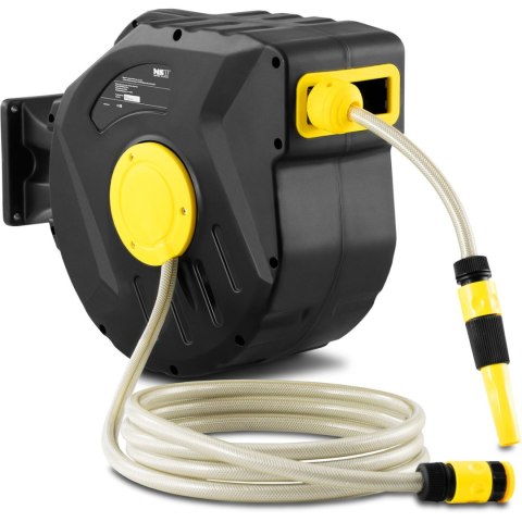 WĄŻ OGRODOWY ZWIJANY Z AUTOMATYCZNYM BĘBNEM ŚCIENNYM 20 M + 3 M 3/4'' WĄŻ OGRODOWY ZWIJANY Z AUTOMATYCZNYM BĘBNEM ŚCIENNYM 20 M + 3 M 3/4''