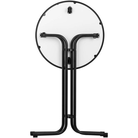 STÓŁ STOLIK BAROWY OKRĄGŁY WYSOKI SKŁADANY ŚR. 70 CM WYS. 110 CM CZARNY STÓŁ STOLIK BAROWY OKRĄGŁY WYSOKI SKŁADANY ŚR. 70 CM WYS. 110 CM CZARNY