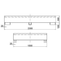 WANNA WYCHWYTOWA DO ZBIORNIKA IBC PALETOPOJEMNIKA MAUZER 2 X 1000L