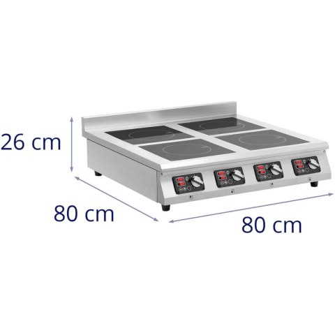 KUCHNIA INDUKCYJNA 4 PALNIKOWA NABLATOWA TIMER 400 V 4 X 3500 W KUCHNIA INDUKCYJNA 4 PALNIKOWA NABLATOWA TIMER 400 V 4 X 3500 W