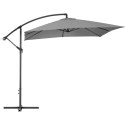 PARASOL OGRODOWY NA WYSIĘGNIKU KWADRATOWY 250 X 250 CM CIEMNOSZARY