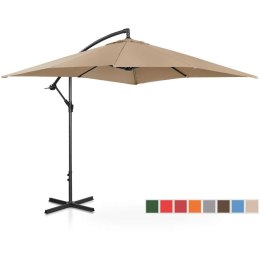 PARASOL OGRODOWY NA WYSIĘGNIKU KWADRATOWY 250 X 250 CM SZAROBRĄZOWY