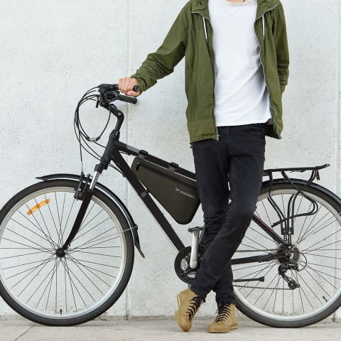 TORBA ROWEROWA NA RAMĘ ROWERU 5 L SZARA TORBA ROWEROWA NA RAMĘ ROWERU 5 L SZARA