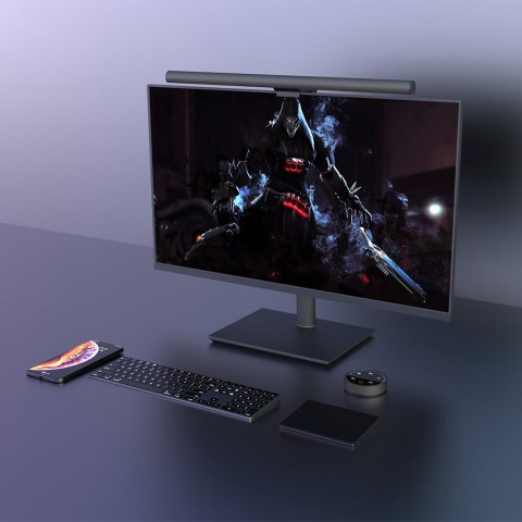 BEZPRZEWODOWA LAMPKA LED OŚWIETLENIE NA EKRAN MONITOR ELESENSE CZARNY - ZESTAW 2SZT. BEZPRZEWODOWA LAMPKA LED OŚWIETLENIE NA EKRAN MONITOR ELESENSE CZARNY - ZESTAW 2SZT.