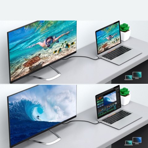 PRZEJŚCIÓWKA HUB USB TYP C - HDMI 2.0 + KABEL HDMI 2M SZARY PRZEJŚCIÓWKA HUB USB TYP C - HDMI 2.0 + KABEL HDMI 2M SZARY