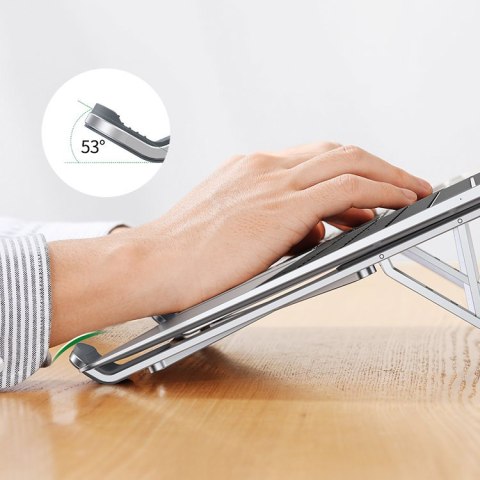 PODSTAWKA POD LAPTOPA SKŁADANA REGULOWANA SREBRNY PODSTAWKA POD LAPTOPA SKŁADANA REGULOWANA SREBRNY