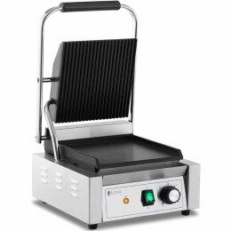 GRILL KONTAKTOWY ELEKTRYCZNY PŁYTA GŁADKA I RYFLOWANA 23 X 22 CM 1800 W