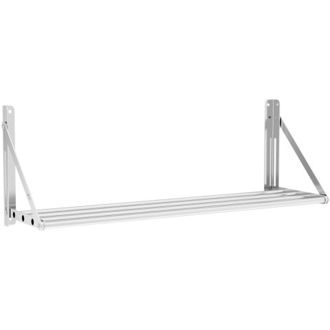 PÓŁKA ŚCIENNA SKŁADANA ZE STALI NIERDZEWNEJ DO 40 KG 100 X 30 CM PÓŁKA ŚCIENNA SKŁADANA ZE STALI NIERDZEWNEJ DO 40 KG 100 X 30 CM