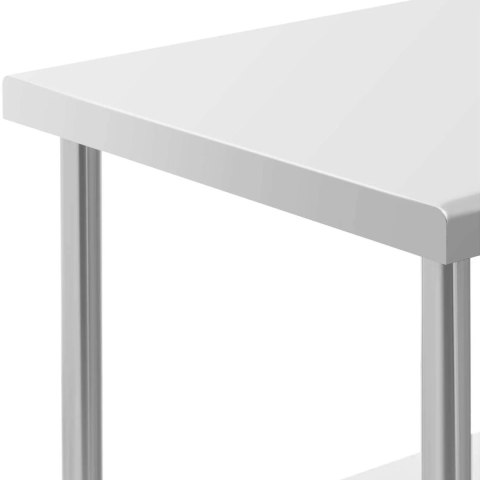 STÓŁ METALOWY GASTRONOMICZNY NA KÓŁKACH Z PÓŁKĄ STAL 70 X 100 CM STÓŁ METALOWY GASTRONOMICZNY NA KÓŁKACH Z PÓŁKĄ STAL 70 X 100 CM