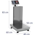 WAGA PLATFORMOWA MAGAZYNOWA Z OPARCIEM 40 X 50 CM LCD 150 KG / 0.01 KG