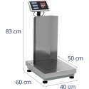 WAGA PLATFORMOWA MAGAZYNOWA Z OPARCIEM 40 X 50 CM LCD 300 KG / 0.02 KG