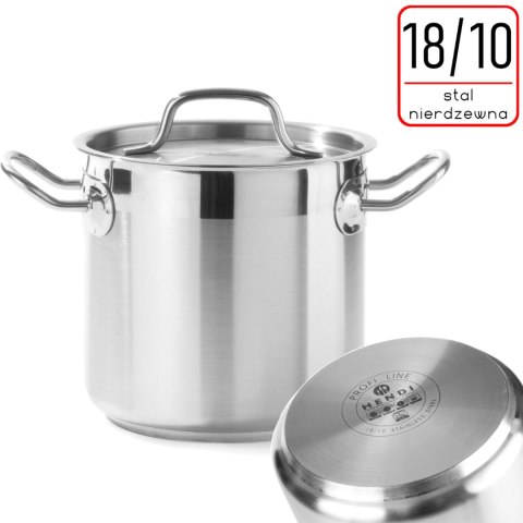 GARNEK WYSOKI PROFI LINE Z POKRYWKĄ DNO SANDWICH 6 L ŚR. 200 X 190 H - HENDI 832202 GARNEK WYSOKI PROFI LINE Z POKRYWKĄ DNO SANDWICH 6 L ŚR. 200 X 190 H - HENDI 832202