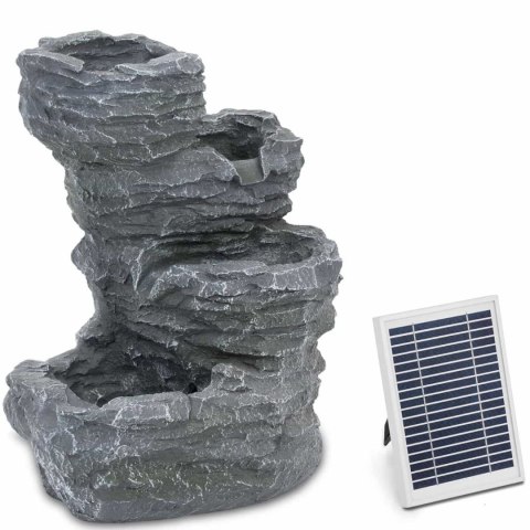 FONTANNA KASKADA OGRODOWA SOLARNA Z OŚWIETLENIEM LED 4 POZIOMY 3 W FONTANNA KASKADA OGRODOWA SOLARNA Z OŚWIETLENIEM LED 4 POZIOMY 3 W