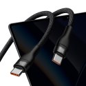 KABEL PRZEWÓD DO SZYBKIEGO ŁADOWANIA FLASH SERIES 2W1 USB-C 2XUSB-C 100W 1.5M CZARNY