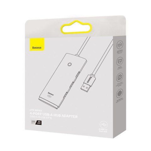 LITE SERIES HUB 4-PORTOWY USB-A DO 4XUSB-A 3.0 2M CZARNY LITE SERIES HUB 4-PORTOWY USB-A DO 4XUSB-A 3.0 2M CZARNY