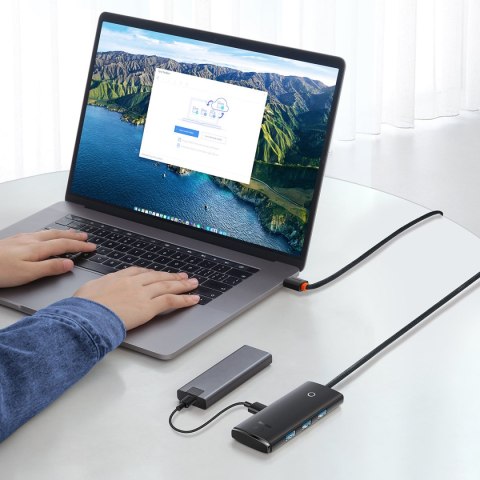 LITE SERIES HUB 4-PORTOWY USB-A DO 4XUSB-A 3.0 2M CZARNY LITE SERIES HUB 4-PORTOWY USB-A DO 4XUSB-A 3.0 2M CZARNY