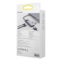 METAL GLEAM SERIES STACJA DOKUJĄCA HUB 6W1 USB-C HDMI 3XUSB 3.2 POWER DELIVERY VGA SZARY