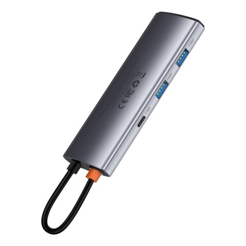 MULTIFUNKCJONALNY HUB USB 7W1 TYP C HDMI CZYTNIK KART TF PD SZARY MULTIFUNKCJONALNY HUB USB 7W1 TYP C HDMI CZYTNIK KART TF PD SZARY