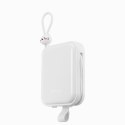 POWERBANK Z PODSTAWKĄ KABEL USB-C I IPHONE LIGHTNING CUTIE SERIES 10000MAH 22.5W BIAŁY