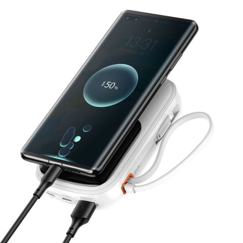 POWERBANK Z SZYBKIM ŁADOWANIEM 10000MAH 20W QC-PD-SCP-FCP KABEL IPHONE LIGHTNING BIAŁY POWERBANK Z SZYBKIM ŁADOWANIEM 10000MAH 20W QC-PD-SCP-FCP KABEL IPHONE LIGHTNING BIAŁY