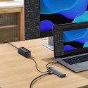 STARJOY HUB 6W1 USB-C 3XUSB HDMI RJ45 PD SZARY