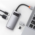 4W1 WIELOFUNKCYJNY HUB METAL GLEAM USB-C DO USB-C POWER DELIVERY HDMI USB 3.2 USB 2.0