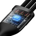 KABEL PRZEWÓD 4W1 USB+USB-C DO USB-C / IPHONE LIGHTNING / MICRO USB 1.2M - CZARNY