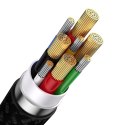 KABEL PRZEWÓD 4W1 USB+USB-C DO USB-C / IPHONE LIGHTNING / MICRO USB 1.2M - CZARNY