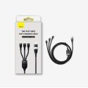 KABEL PRZEWÓD 4W1 USB+USB-C DO USB-C / IPHONE LIGHTNING / MICRO USB 1.2M - NIEBIESKI