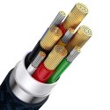 KABEL PRZEWÓD 4W1 USB+USB-C DO USB-C / IPHONE LIGHTNING / MICRO USB 1.2M - NIEBIESKI