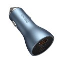 ŁADOWARKA SAMOCHODOWA PRO USB-A + 2X USB-C 65W QC4.0 - NIEBIESKI