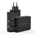 ŁADOWARKA ZASILACZ GAN 140W 4 PORTY 2X USB-C + 2X USB - CZARNA