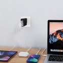 ŁADOWARKA ZASILACZ GAN 140W 4 PORTY 2X USB-C + 2X USB - CZARNA