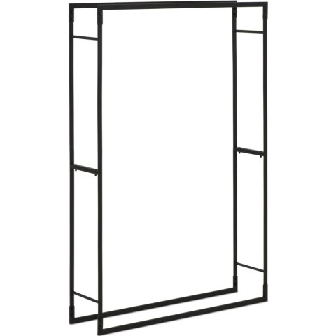 STOJAK NA DREWNO KOMINKOWE METALOWY PROSTOKĄTNY LOFT DO 45 KG 100 X 25 X 150 CM