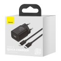 SZYBKA ŁADOWARKA DO IPHONE SUPER SI 1C 20W POWER DELIVERY + KABEL USB-C - LIGHTNING 1M CZARNY