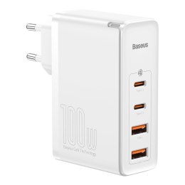 SZYBKA ŁADOWARKA SIECIOWA GAN2 PRO USB USB-C QC PD 100W BIAŁY