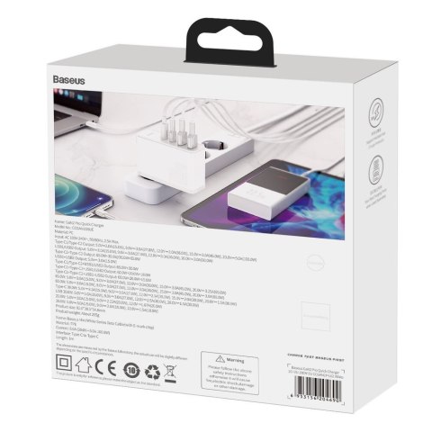 SZYBKA ŁADOWARKA SIECIOWA GAN2 PRO USB USB-C QC PD 100W BIAŁY SZYBKA ŁADOWARKA SIECIOWA GAN2 PRO USB USB-C QC PD 100W BIAŁY