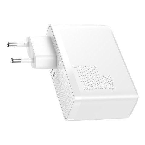 SZYBKA ŁADOWARKA SIECIOWA GAN2 PRO USB USB-C QC PD 100W BIAŁY SZYBKA ŁADOWARKA SIECIOWA GAN2 PRO USB USB-C QC PD 100W BIAŁY