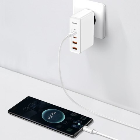SZYBKA ŁADOWARKA SIECIOWA GAN2 PRO USB USB-C QC PD 100W BIAŁY SZYBKA ŁADOWARKA SIECIOWA GAN2 PRO USB USB-C QC PD 100W BIAŁY